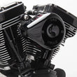 Load image into Gallery viewer, S&amp;S Cycle 2007+ XL Sportster Models Stealth Air Cleaner Kit w/ Gloss Black Mini Teardrop Cover - Side View