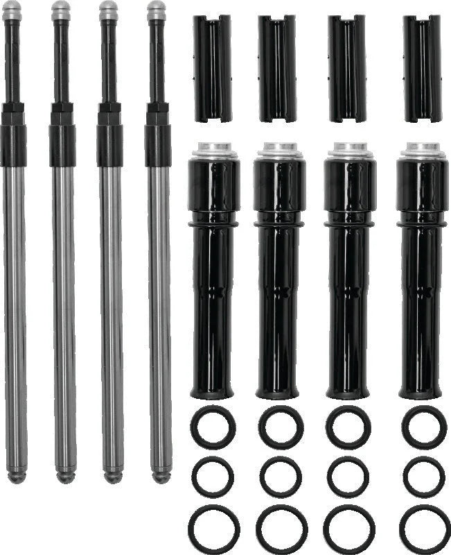 S&S Cycle 2017+ M8 Models Quickee Pushrods w/ Gloss Black Covers - Main Product View