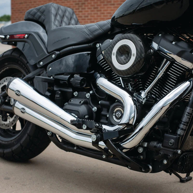 S&S Cycle 2017+ M8 Models Stealth Air Cleaner Kit w/ Carbon Fiber Cover - Detail View