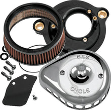 Load image into Gallery viewer, S&amp;S Cycle 2017+ M8 Models Stealth Air Cleaner Kit w/ Chrome Mini Teardrop Cover - Main Product View