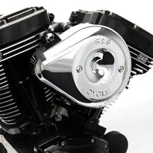 Load image into Gallery viewer, S&amp;S Cycle 2017+ M8 Models Stealth Air Cleaner Kit w/ Chrome Teardrop Cover - Side View