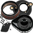 Load image into Gallery viewer, S&amp;S Cycle 2017+ M8 Models Stealth Air Cleaner Kit w/ Gloss Black Mini Teardrop Cover - Main Product View