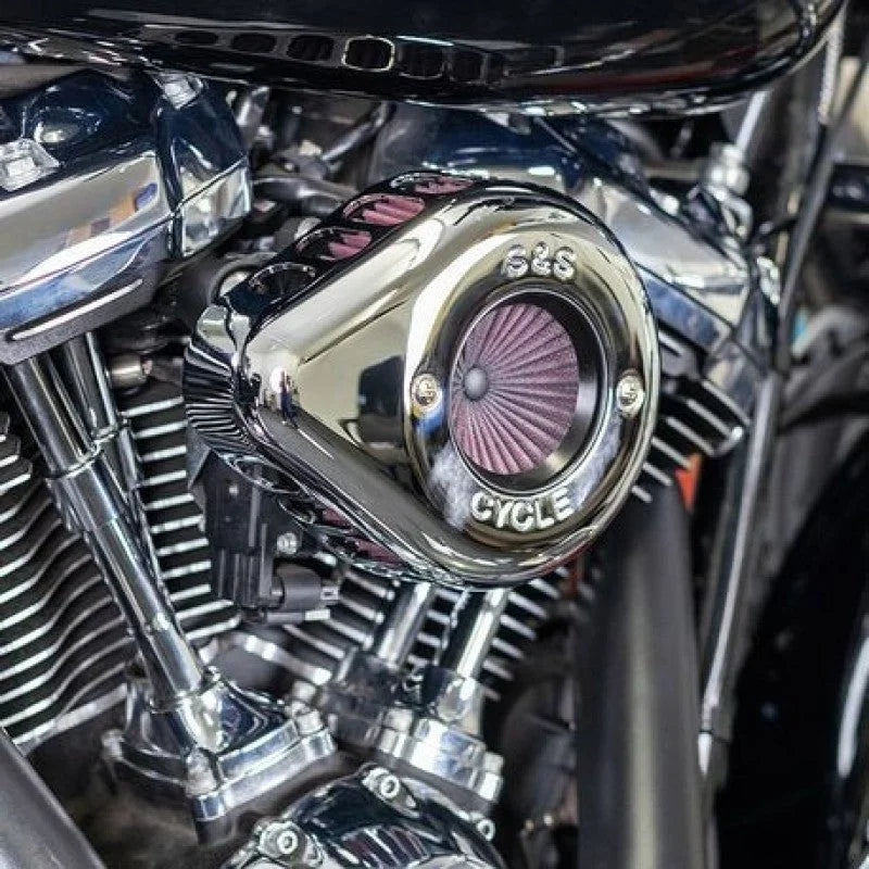 S&S Cycle 2017+ M8 Models Stealth Air Stinger Kit w/ Chrome Teardrop - Main Product View