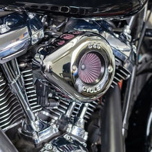 Load image into Gallery viewer, S&amp;S Cycle 2017+ M8 Models Stealth Air Stinger Kit w/ Chrome Teardrop - Main Product View