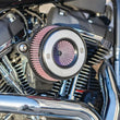 Load image into Gallery viewer, S&amp;S Cycle 2017+ M8 Models Stealth Air Stinger Kit w/ S&amp;S Ring - Back View
