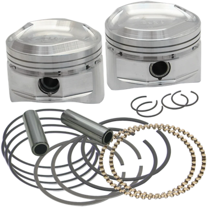 S&S Cycle 84-99 BT HSF 3-5/8in Piston Set - .010in - Side View