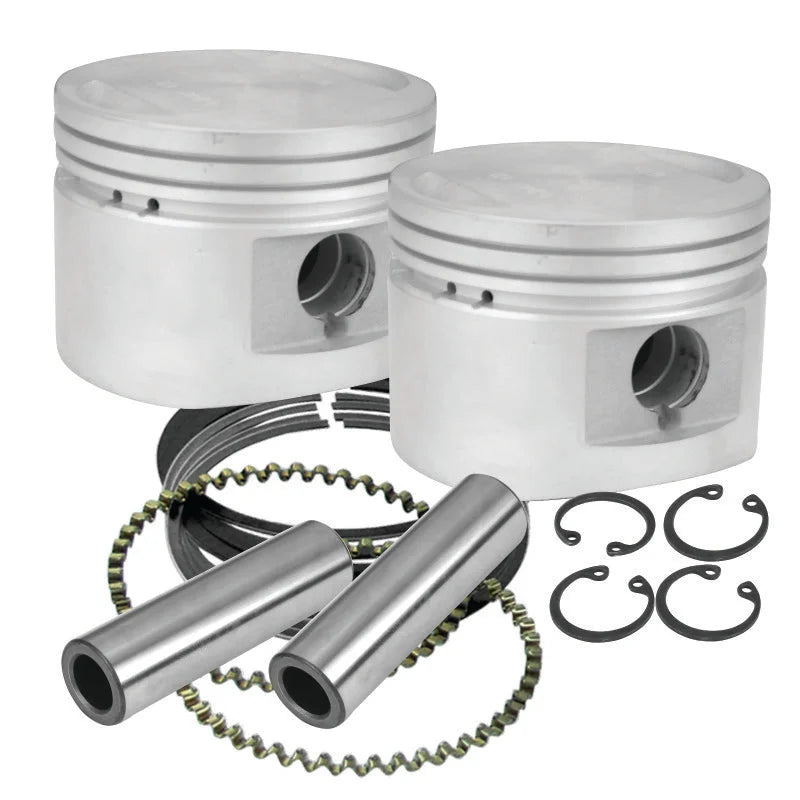 S&S Cycle 84-99 BT w/ Stock Heads .020in 80in Cast Flat-Topped Replacement Piston Kit - Main Product View