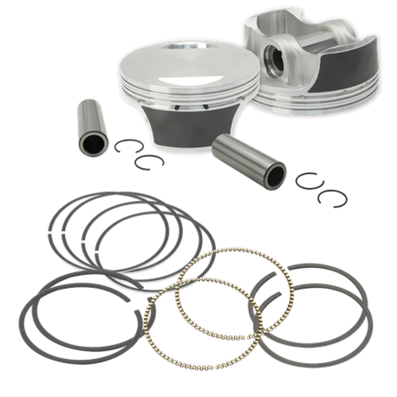 S&S Cycle 99-06 BT 3.927in Standard Bore 97in Big Bore Forged Piston Set - Side View