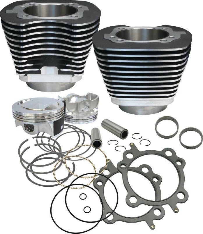 S&S Cycle 99-06 BT 97in Big Bore Cylinder Kit - Wrinkle Black - Main Product View
