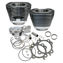 Load image into Gallery viewer, S&amp;S Cycle 99-06 BT 97in Big Bore Cylinder Kit - Wrinkle Black - Side View