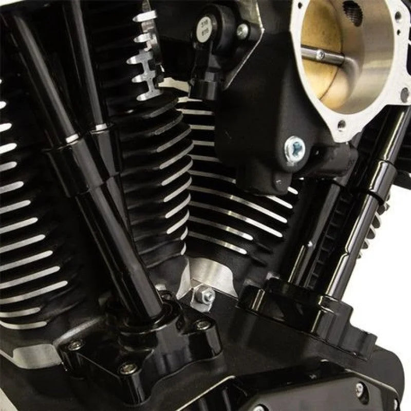 S&S Cycle 99-17 BT Models Quickee Pushrods w/ Gloss Black Covers - Side View