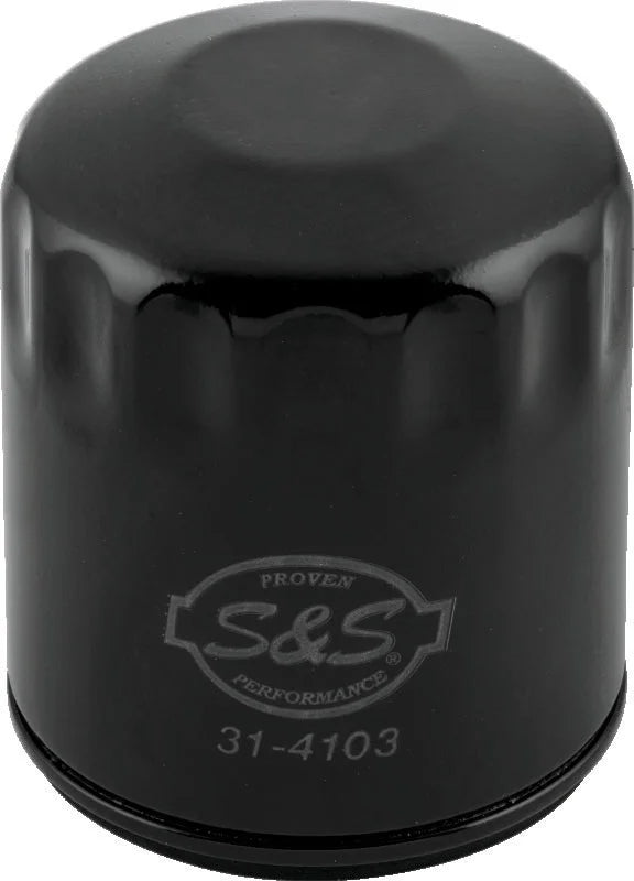 S&S Cycle 99-18 BT/2017+ M8/X-Wedge Black Oil Filter - 12 Pack - Main Product View
