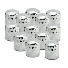 Load image into Gallery viewer, S&amp;S Cycle 99-18 BT/2017+ M8/X-Wedge Chrome Oil Filter - 12 Pack - Side View