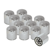 Load image into Gallery viewer, S&amp;S Cycle Shovelhead Models Oil Filters - Chrome - 12 Pack - Side View