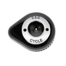 Load image into Gallery viewer, S&amp;S Cycle Stealth Slasher Teardrop Air Cleaner Cover - Gloss Black - Main Product View