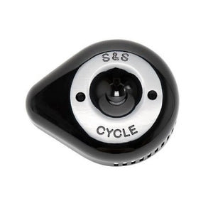 S&S Cycle Stealth Slasher Teardrop Air Cleaner Cover - Gloss Black - Main Product View