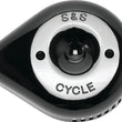 Load image into Gallery viewer, S&amp;S Cycle Stealth Slasher Teardrop Air Cleaner Cover - Gloss Black - Side View