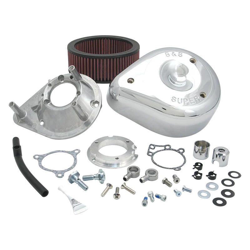 S&S Cycle Stock-Bore Throttle By Wire Models Teardrop Air Cleaner Kit - Chrome fits 2008-2017 Harley-Davidson Tri-glide / CVO