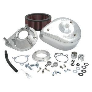 S&S Cycle Stock-Bore Throttle By Wire Models Teardrop Air Cleaner Kit - Chrome fits 2008-2017 Harley-Davidson Tri-glide / CVO