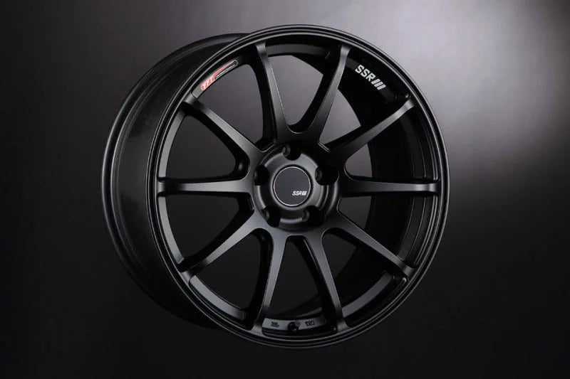 SSR GTV02 18x7.5 5x114.3 43mm Offset Flat Black Wheel - Main Product View