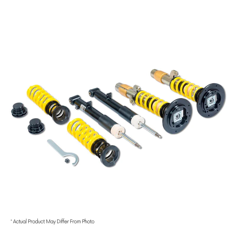 ST XTA Height/Rebound Adjustable Coilovers 18+ Ford Mustang (S-550) w/ Top Mounts / Elect. Dampers - Back View
