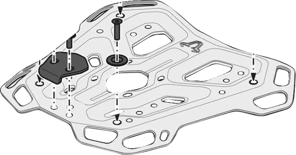 SW-MOTECH ADVENTURE-RACK for Luggage - Yamaha GPT.06.148.19000/B - Side View
