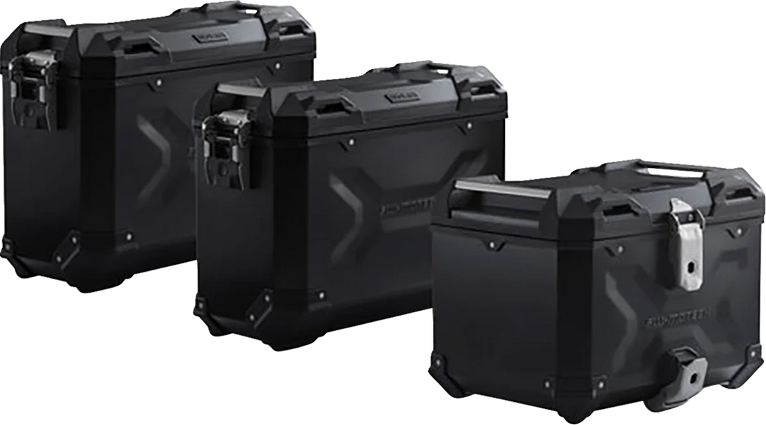 SW-MOTECH Adventure Luggage System - Black - Aprilia Tuareg '22-'24 ADV.13.849.75000/B - Back View