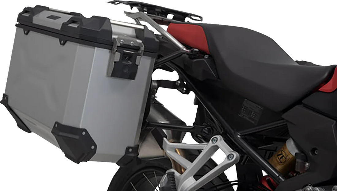 SW-MOTECH Adventure Luggage System - Silver - BMW GS '18-'24 ADV.07.897.75100/S - Back View
