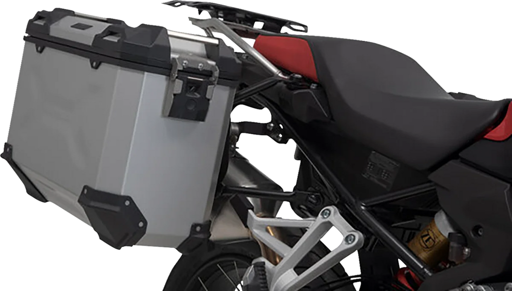 SW-MOTECH Adventure Luggage System - Silver - BMW GS '18-'24 ADV.07.897.75100/S - Back View