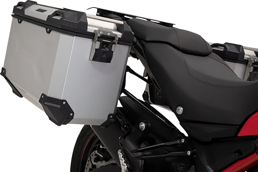 SW-MOTECH Adventure Luggage System - Silver - Ducati Multistrada '16-'24 ADV.22.114.75000/S - Side View