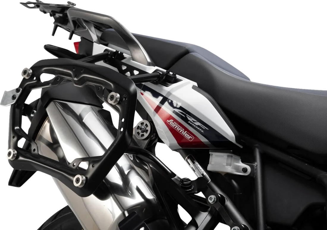 SW-MOTECH Adventure Luggage System - Silver - Honda Africa Twin '18-'22 ADV.01.890.75000/S - Back View