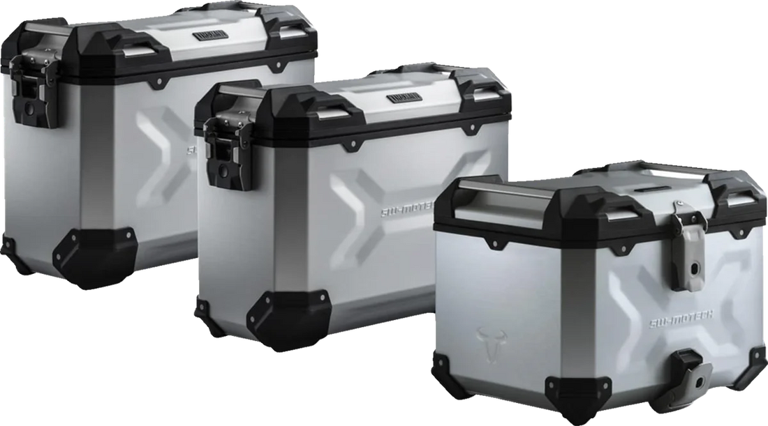 SW-MOTECH Adventure Luggage System - Silver - Honda NC750 '20-'24 ADV.01.841.75000/S - Side View