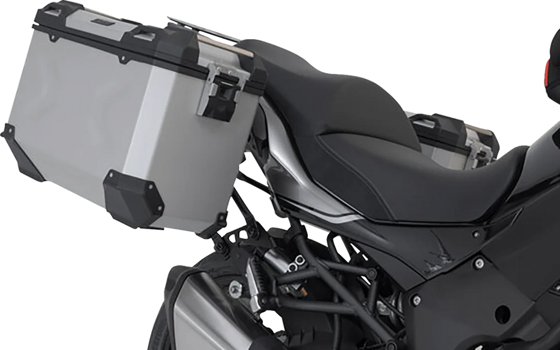 SW-MOTECH Adventure Luggage System - Silver - Kawasaki Versys 1000 '18-'19 ADV.08.922.75001/S - Back View