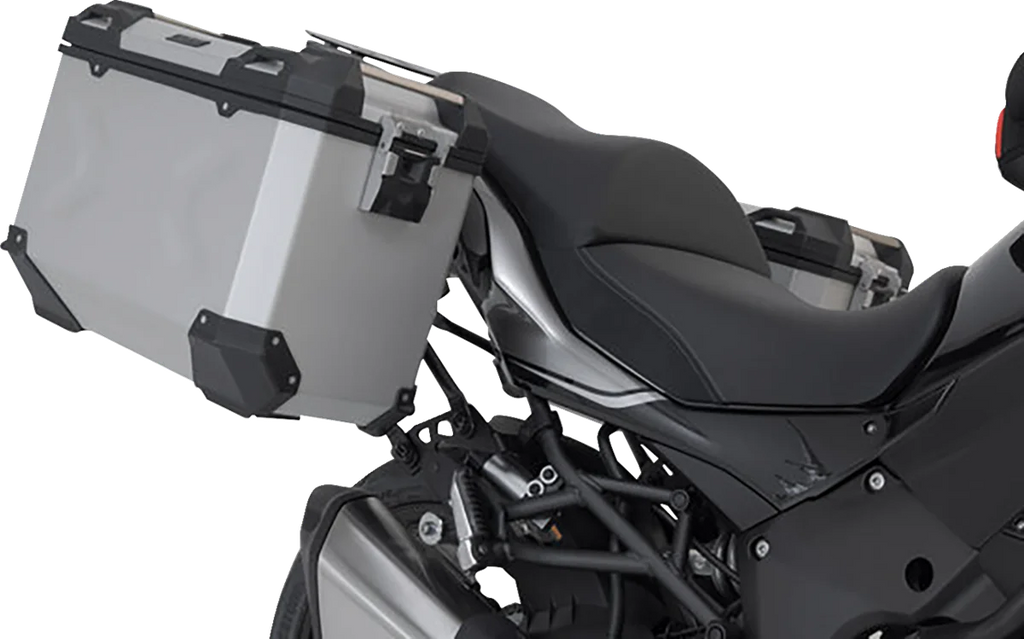 SW-MOTECH Adventure Luggage System - Silver - Kawasaki Versys 1000 '18-'19 ADV.08.922.75001/S - Back View