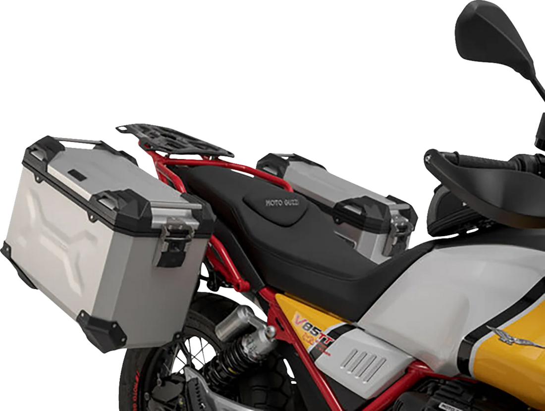 SW-MOTECH Adventure Luggage System - Silver - Moto Guzzi V85 '19-'23 ADV.17.925.75000/S - Side View