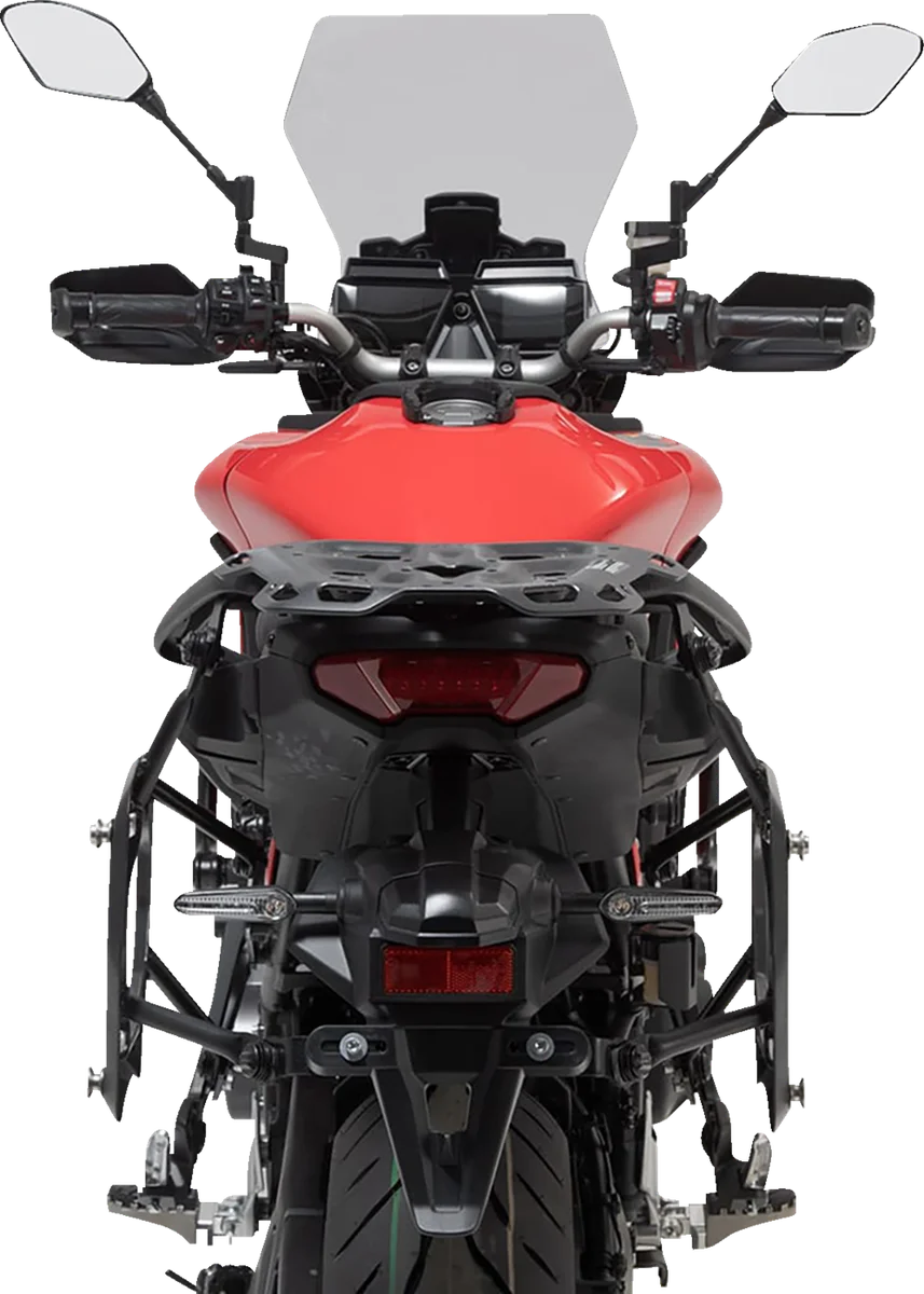 SW-MOTECH Adventure Luggage System - Silver - Yamaha Tracer 9 GT '21-'24 ADV.06.921.75000/S - Back View