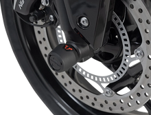 Load image into Gallery viewer, SW-MOTECH Axle Sliders - Front - Set - Triumph 660/675/765 STP.11.176.10501/B - Back View