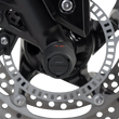 Load image into Gallery viewer, SW-MOTECH Axle Sliders - Front - Set - Triumph 660/675/765 STP.11.176.10501/B - Installation View