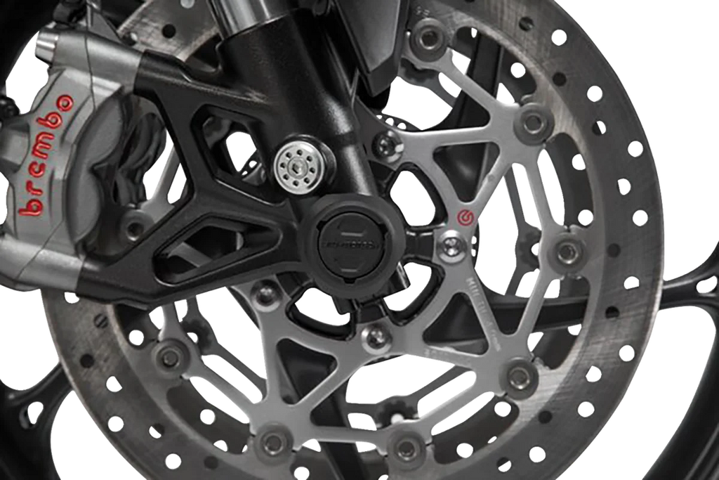 SW-MOTECH Axle Sliders - Front - Set - Yamaha/Aprilia STP.06.176.10401/B - Side View