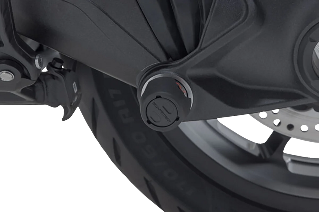 SW-MOTECH Axle Sliders - Rear - Set - BMW STP.07.176.10001/B - Side View