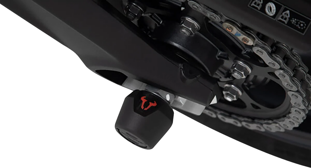 SW-MOTECH Axle Sliders - Rear - Set - BMW STP.07.176.11101/B - Side View