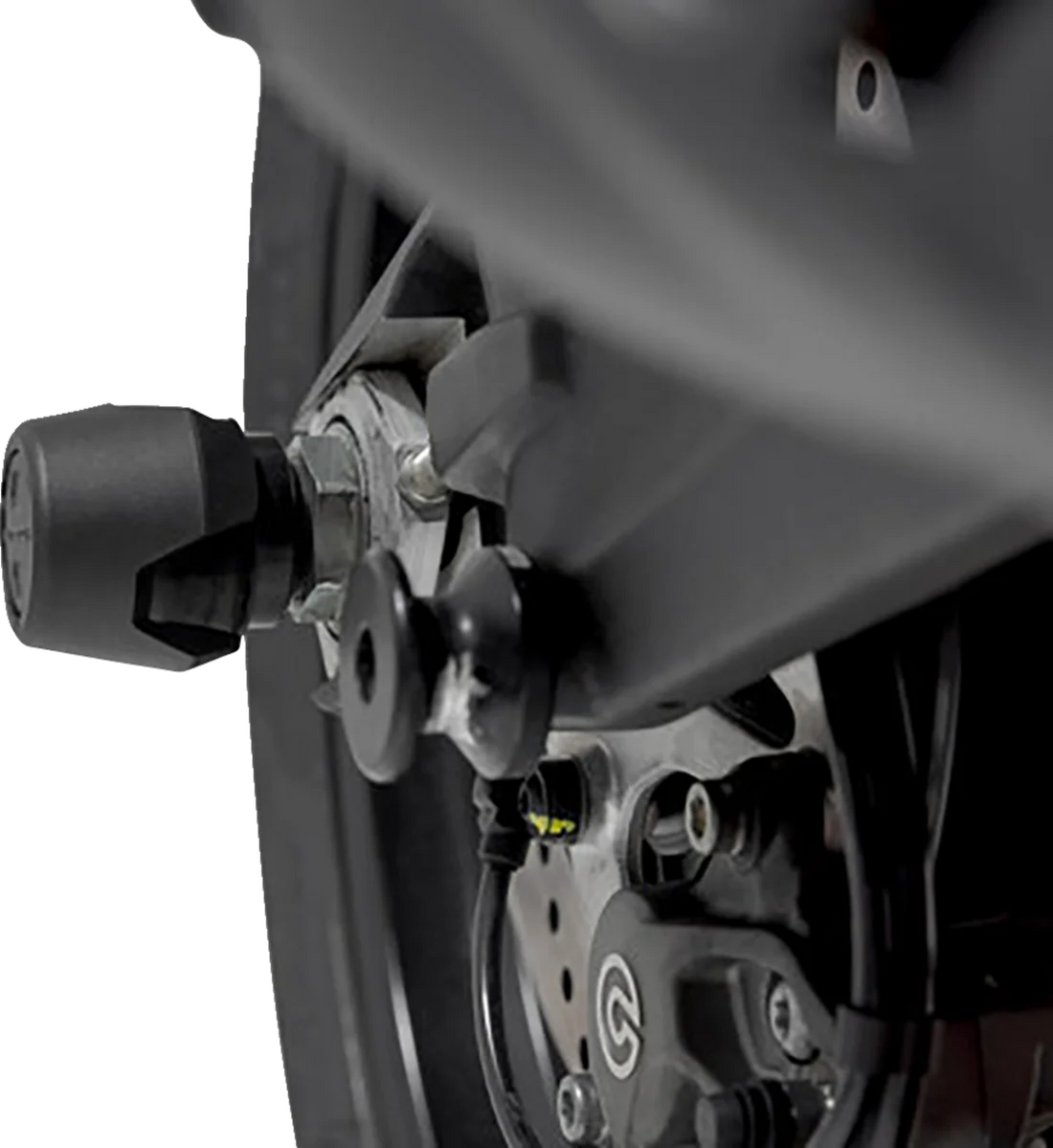 SW-MOTECH Axle Sliders - Rear - Set - KTM/Ducati/Husqvarna STP.04.176.10801/B - Installation View