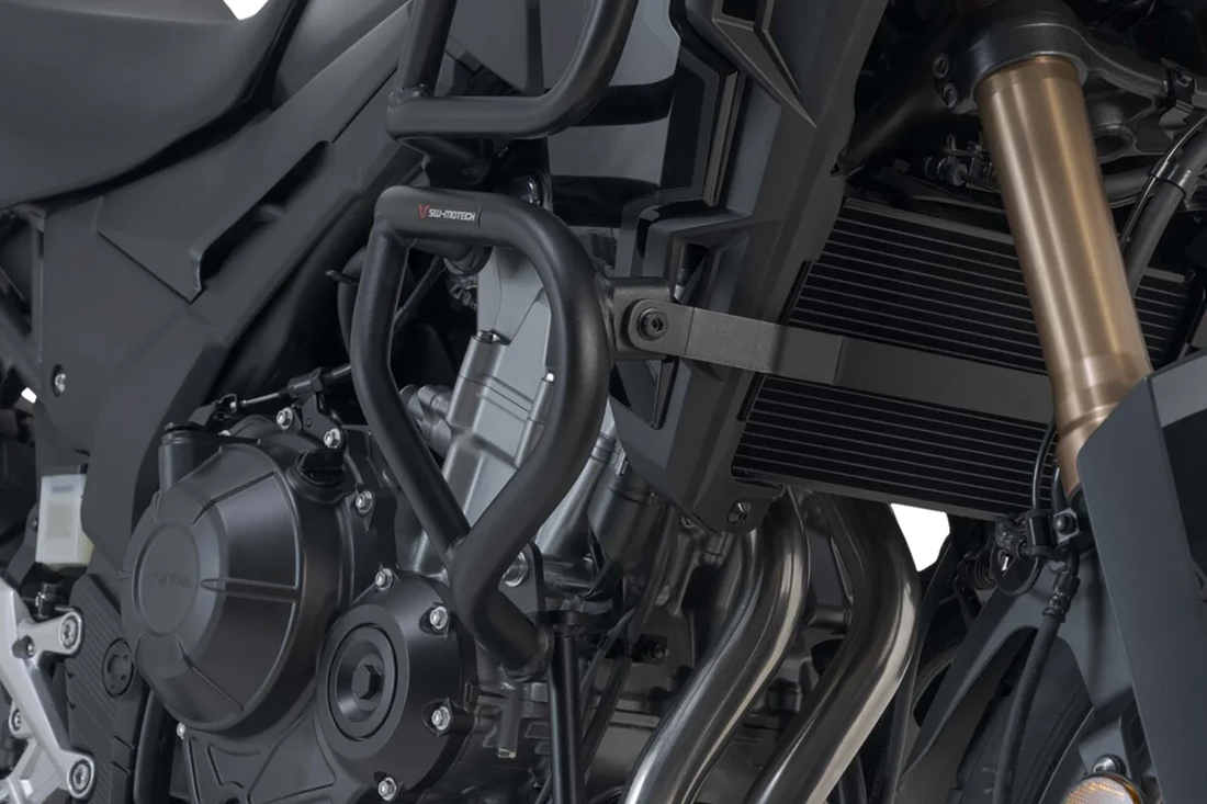 SW-MOTECH Crash Bar - Left/Right - Black - SBL.01.746.10000/B fits Honda CB500X - Side View