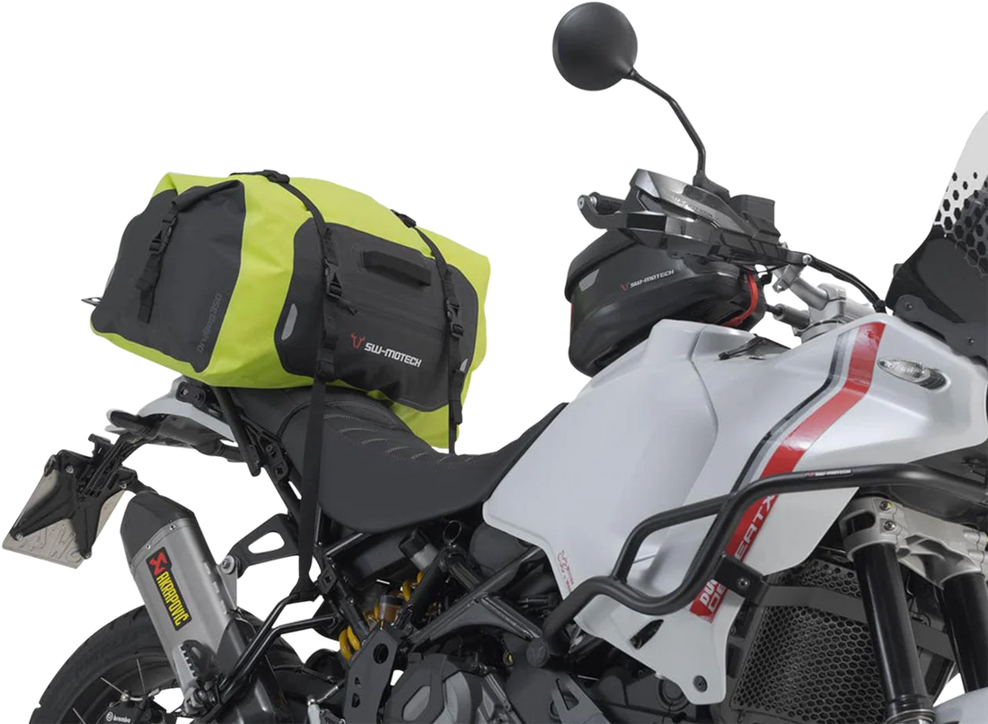 SW-MOTECH Drybag 350 Tail Bag - 35 Liter - Yellow/Gray BC.WPB.00.001.20000Y - Back View