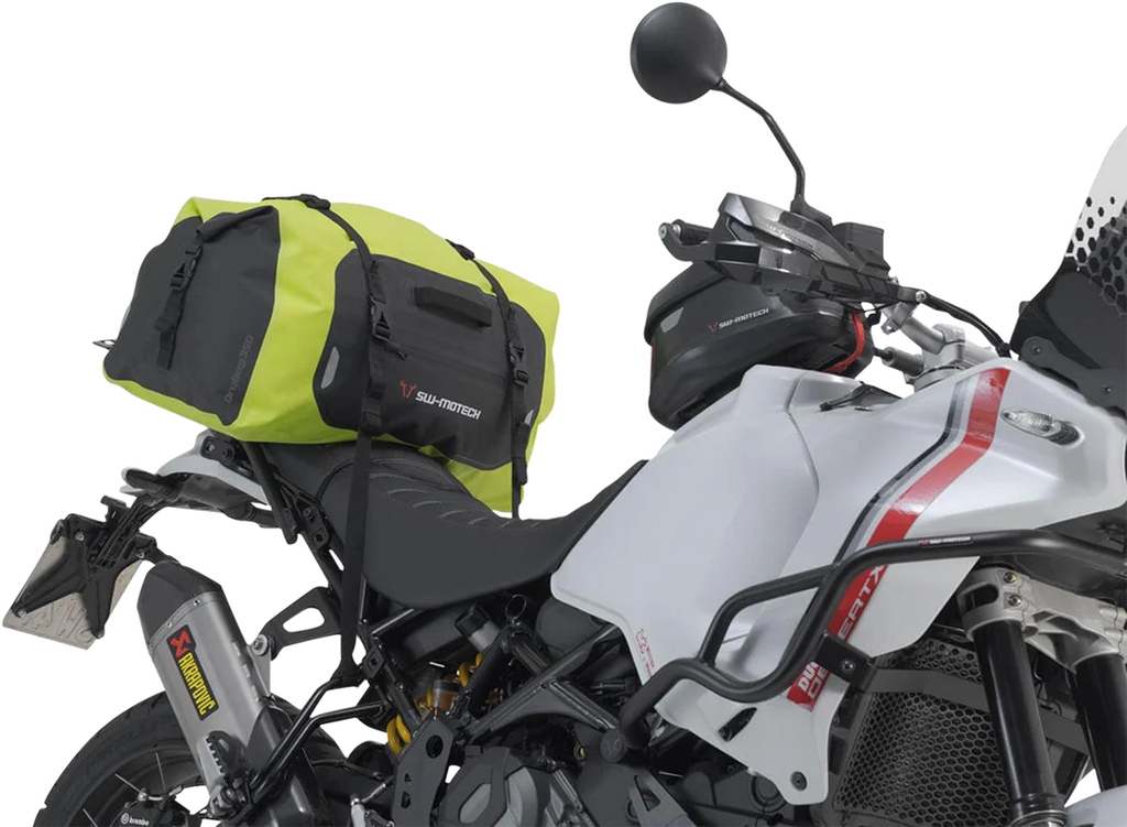 SW-MOTECH Drybag 350 Tail Bag - 35 Liter - Yellow/Gray BC.WPB.00.001.20000Y - Back View