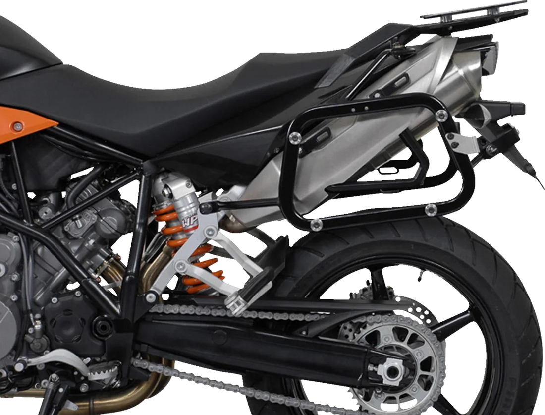 SW-MOTECH EVO Side Carrier - Left/Right - KTM - 950 Supermoto | 990 SMT/SMR KFT.04.621.20001/B - Side View