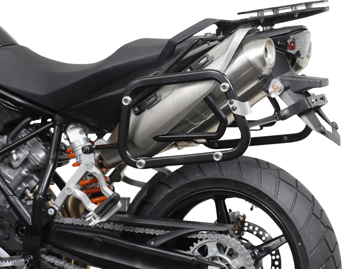 SW-MOTECH EVO Side Carrier - Left/Right - KTM - 950 Supermoto | 990 SMT/SMR KFT.04.621.20001/B - Back View