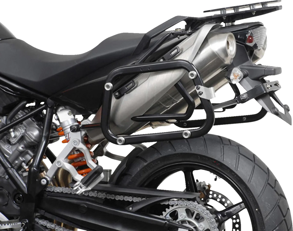 SW-MOTECH EVO Side Carrier - Left/Right - KTM - 950 Supermoto | 990 SMT/SMR KFT.04.621.20001/B - Back View