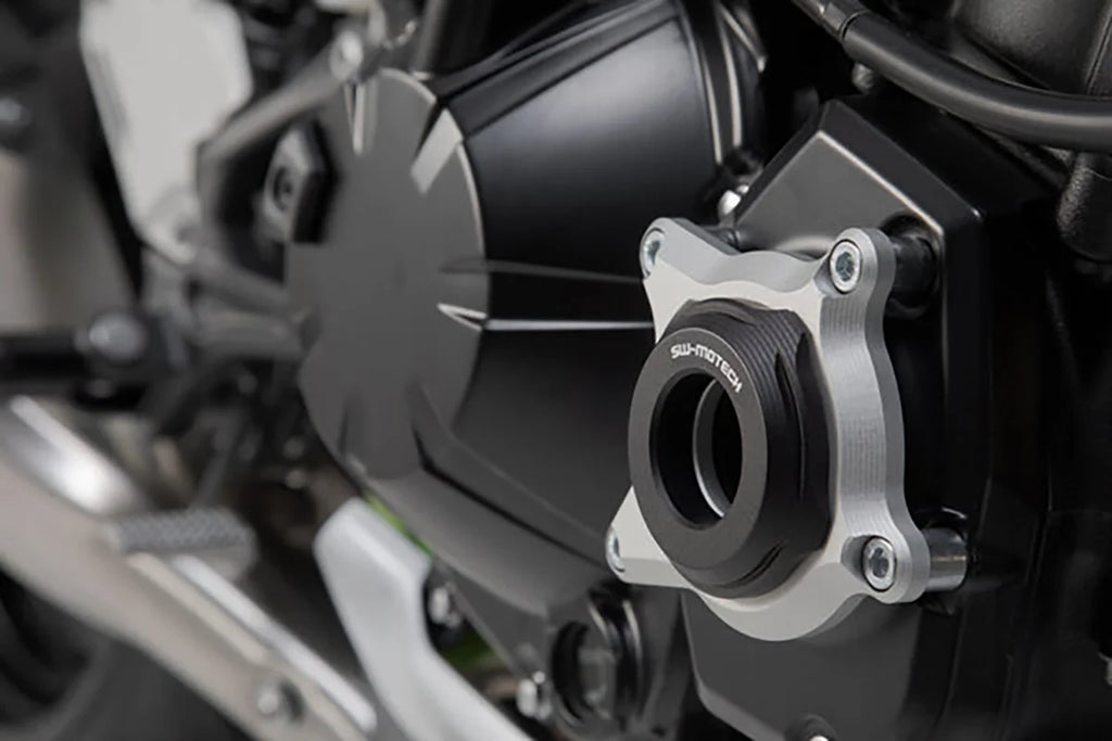 SW-MOTECH Engine Case Protector - Black/Silver - Kawasaki - Z900 MSS.08.868.10000 - Main Product View