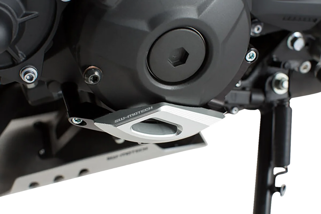 SW-MOTECH Engine Case Protector - Black/Silver - Yamaha MSS.06.599.10100